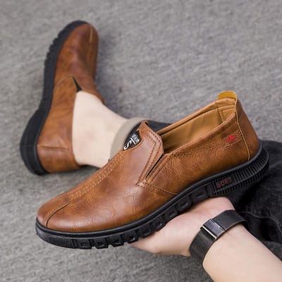 Tide Merk Casual Leren Schoenen Heren Britse Stijl Zakelijk Pak Alles-match Herenschoenen Lente Nieuw Jeugd Zwart Zachtzool Schoenen 44