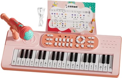 Kinder Piano Keyboard - Elektronisch Muziekinstrument - Muziek Leren Spelen - 37 Toetsen Met Microfoon