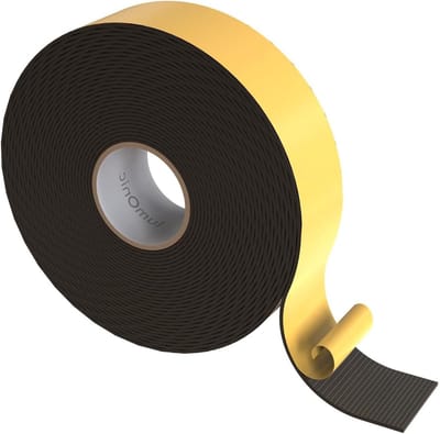 Afdichtingstape Schuimrubber - Celrubber Tape - Tocht en Kou Weren - Zelfklevend EPDM - 10 Meter x 50mm - Zwart