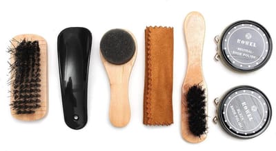 Schoenen schoonmaakset (6-delig) – Schoenverzorgingsset - Schoenen schoonmaken – Schoenen poetsen
