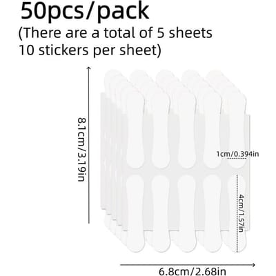 50 stuks Gezichts Lifting Stickers Transparant Afslankend Kin Jukbeenderen Wangen Neuslippenplooien Stickers Verbeteren Verslapping Stickers