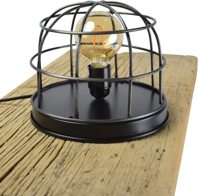 Urban Interiors  Barn Large Tafellamp Zwart - Metalen kooi - Ø22