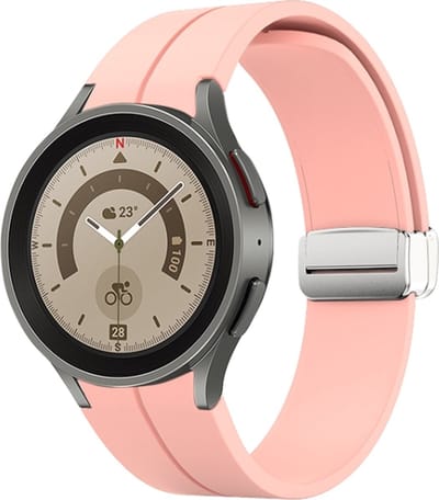 Siliconen bandje - geschikt voor Samsung Galaxy Watch 7 / Watch FE / Watch 6 / Watch 6 Classic / Watch 5 / Watch 5 Pro / Watch 4 / Watch 4 Classic - roze