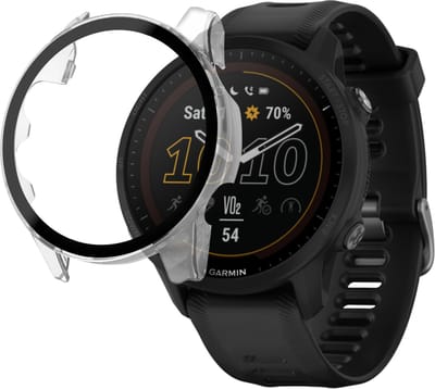 Hoesje voor Garmin Forerunner 955 / 955 Solar - Harde beschermhoes transparant scherm gehard glas
