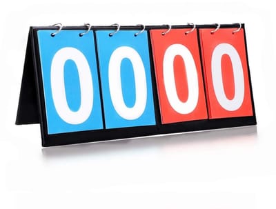 Dailygoods - Draagbaar Scorebord - Flip Sport Scorebord - Ideaal voor Binnen en Buiten - Blauw - Sporten zoals Basketbal en Voetbal - Geschikt voor Sc...