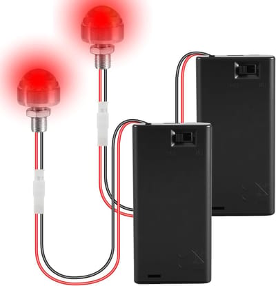 Miniatuur LED Verlichting voor Poppenhuizen - Mini Lampen met AA Batterijhouder, Decoratie voor Speelgoedhuizen en Displaykasten, Set van 2