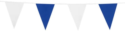 Wefiesta - Vlaggenlijn PE blauw wit - 10 meter - 20 x 30 cm