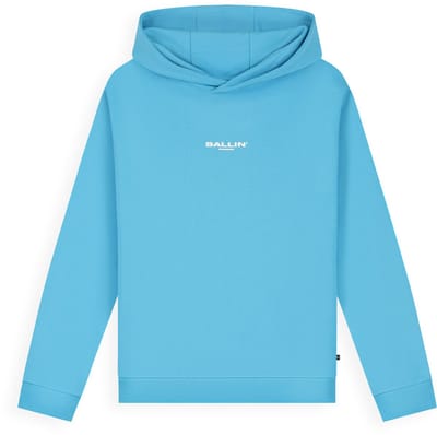 Ballin Amsterdam - Jongens Loose fit Sweaters Hoodie LS - Mid Blue - Maat 6