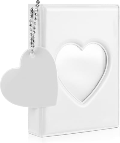 Mini fotokaartfolder met 32 slots, hartvormig ontwerp en liefdevolle hanger - ideaal voor het bewaren van herinneringen