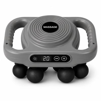 Massage Gun Fascia - Deep Tissue - 6 Koppen - 20 snelheidsniveau's - Grijs