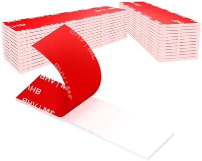 Extra sterke dubbelzijdige plakpads, 20 stuks, transparant, 2.5 x 10 cm, verwijderbare tape voor auto en huis, ideaal voor bevestigen en decoreren