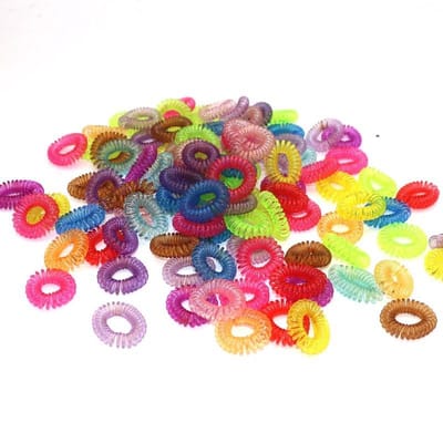 30 Stuks Rubber Haarelastiek Multicolor - Haaraccessoire - Rubber - Elastisch