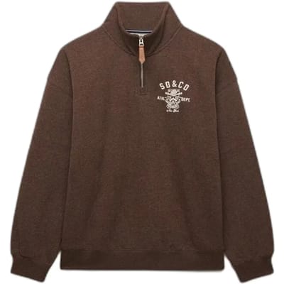 Dames sweatshirt met halve rits Superdry Country Club