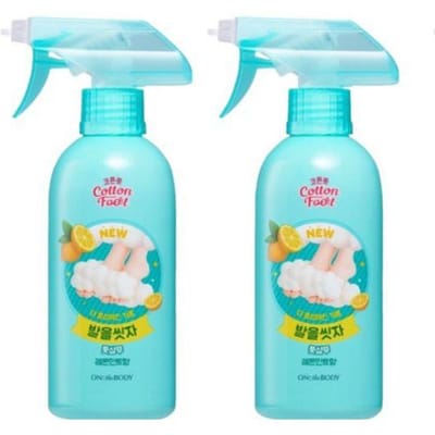 ON THE BODY Nettoyant Pieds Coton Shampooing Pieds 2.0 Parfum Citron Menthe 385ml Lot de 2 pièces blue