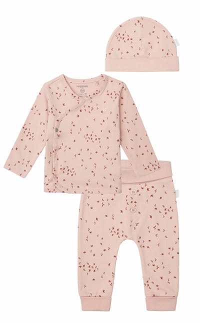 Noppies - Kledingset - 3 delig - Broek Nicea Rose Smoke - Shirt nantes - Muts Navar - Maat 44