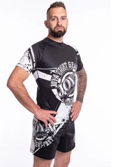 Joya Predator Rashguard Short Sleeve - BLK/WHT (Beschikbaar in verschillende maten)