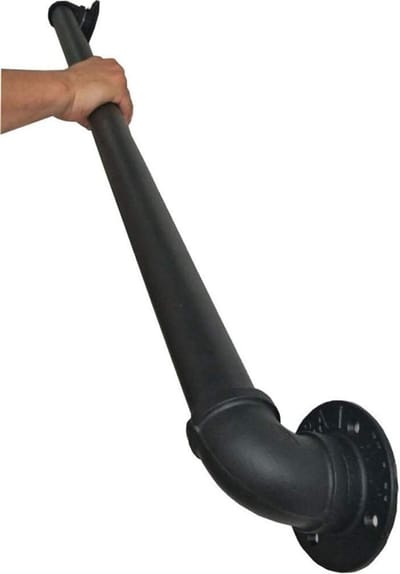 Industriële leuning - Trapleuning set - Veiligheid verhogen - Roestwerende coating - 7 cm muurafstand - Zwart