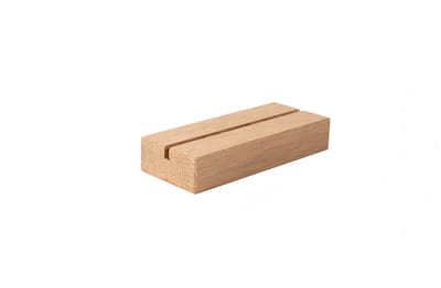 16cm - Houten Houder / Standaard / Menukaarthouder - Type: Breed-Eiken (onbewerkt)