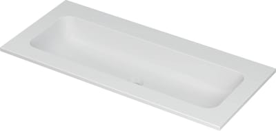 INK® Aspekt wastafel porselein centraal zonder kraangat 100x45x1,5cm, mat wit