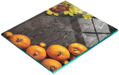 Keukenplank van gehard glas met decoratieve pompoenafbeeldingen, hout, 60x52 cm