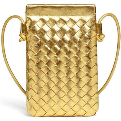 Modieus Mini Mobiele Telefoontasje, Handgeweven Tas, Eenvoudig, Trendy, Veelzijdig, Retro, Klein, Dames Schoudertas beige