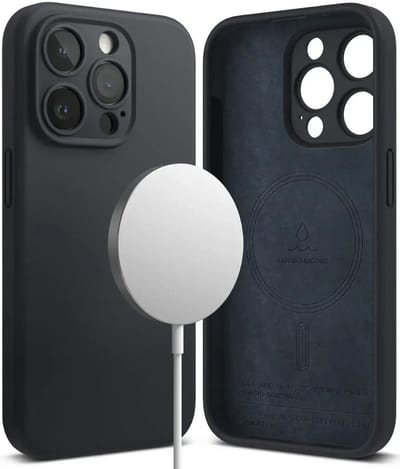 Ringke Silicone Hoesje Geschikt voor Apple iPhone 15 Pro Max | Compatible met MagSafe | Back Cover Hoesje | Siliconen | Blauw