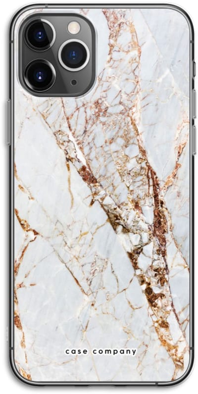 Case Company® - Hoesje geschikt voor iPhone 11 Pro hoesje - Goud marmer - Soft Cover Telefoonhoesje - Bescherming aan alle Kanten en Schermrand
