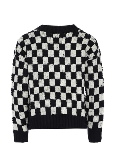 Mymo Jumper Dames WIT ZWART GERUIT