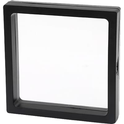 Zwevend Frame Sieradendoosje Draagbaar Transparant Oxidatie Voorkomend PE Folie Sieraden Opbergdoosje M gray