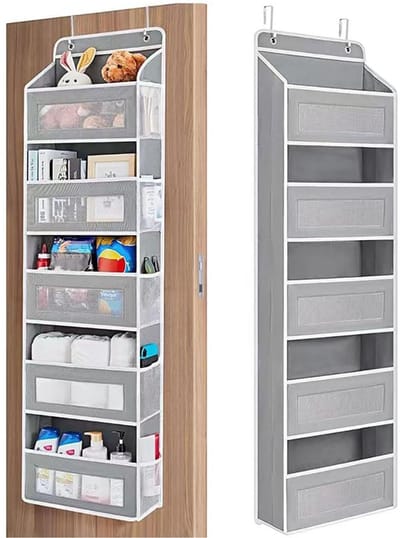 5-Laags Hangende Opbergzak - Deur Organizer - Grote Wand Opbergzak - Multifunctionele Kast Organizer - Donkergrijs