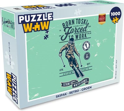 Puzzel Skipak - Retro - Groen - Legpuzzel - Puzzel 1000 stukjes volwassenen