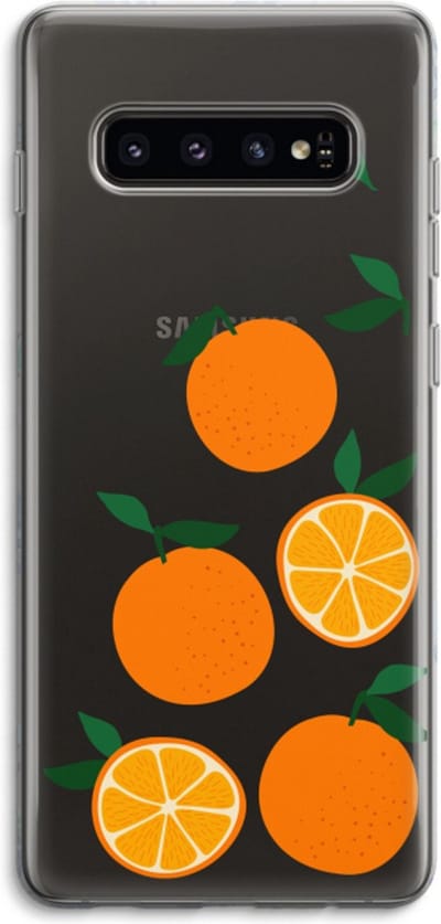 Case Company® - Hoesje geschikt voor Samsung Galaxy S10 4G hoesje - Will you be my clementine - Soft Cover Telefoonhoesje - Bescherming aan alle Kanten en Schermrand