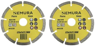 Set van 2 diamantschijven 125 mm voor beton, steen en tegels - professioneel en duurzaam snijgereedschap