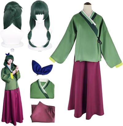 Vrouwelijk Cosplay Kostuum met Peruk, Anime Outfit voor Halloween, Carnaval en Fasching Feestjes