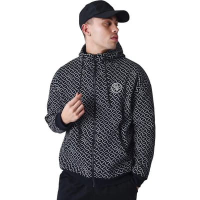 Geprinte monochromatische hoodie met rits Project X Paris