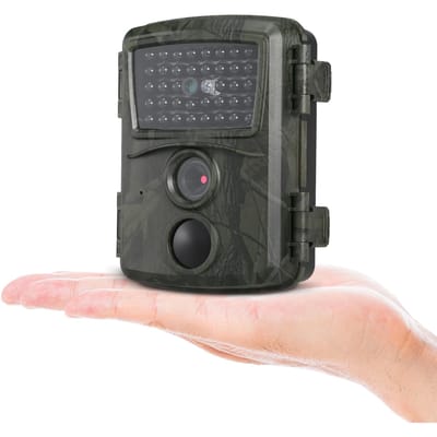 Mini caméra de traînée 12MP 1080P jeu de chasse caméra de surveillance de la faune en plein air activée par le mouvement IP54 gris