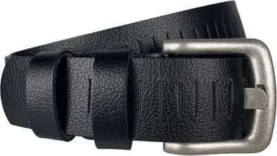 Zwarte Riem - 4 cm Breed - 110 cm (Taille maat tot 90 cm) - Riem Heren - Riem Dames - Leer - Gaatjes - Sleuven