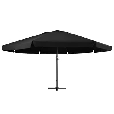 vidaXL - Parasol - met - aluminium - paal - 500 - cm - zwart