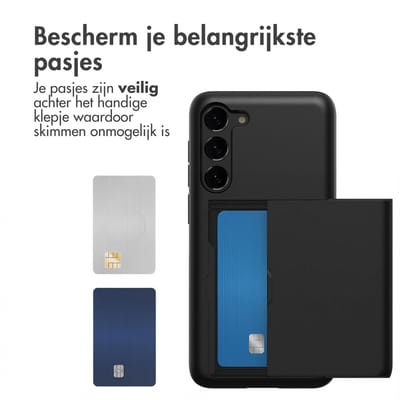 imoshion Hoesje met Pasjeshouder - Geschikt voor Samsung Galaxy S23 Plus - Zwart