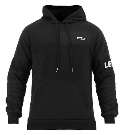 Hoodie dames/heren zwart fleece XS