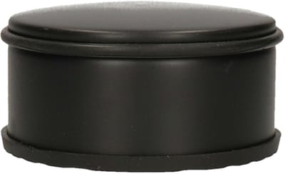 Benson Deurstopper voor binnendeuren - 1x - zwart - rond - 1,2 kg - 12 x 6 cm - met rubberen rand