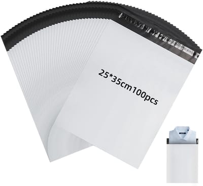 Dailygoods- Verzendtassen 100 stuks - Zelfklevende Verzendzakken - Plastic Verpakking - Verzendzakken voor Kleding/Schoenen - Waterdicht - Flexibel Gebruik