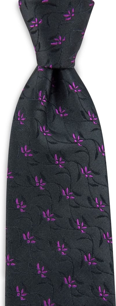 We Love Ties - Stropdassen - Stropdas Lilly Allen - zwart / fuchsia