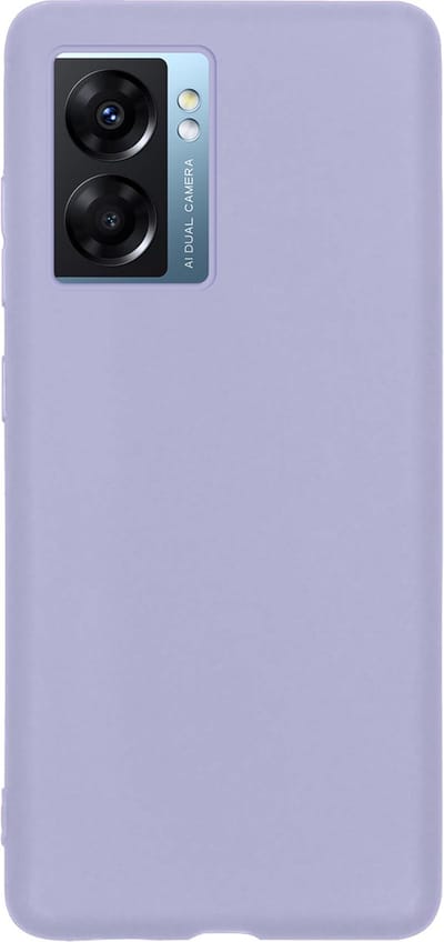 Hoes - Geschikt voor OPPO A77 - Sterk & Shockproof - Hoesje Cover - Siliconen Case - Lila