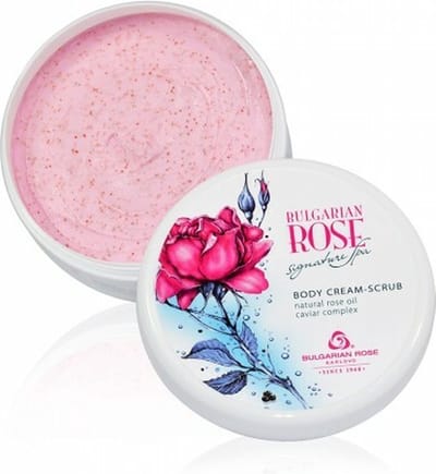 Body cream-scrub Signature Spa | Verzachtende body cream-scrub met kaviaar complex en 100% natuurlijke Bulgaarse rozenolie en rozenwater