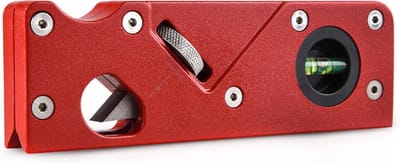 Premium Handschaaf - Blokschaaf - Hout Randen Afkanten - Houtbewerking - Vertelbaar Mes - Met Waterpas - Rood