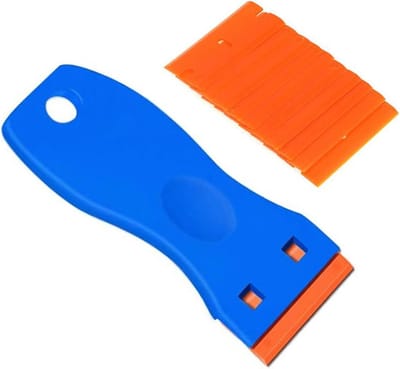 Schraper Tool - Sticker Verwijderaar - Labels Verwijderen - Veilig voor Glas - 10 Stuks - Oranje