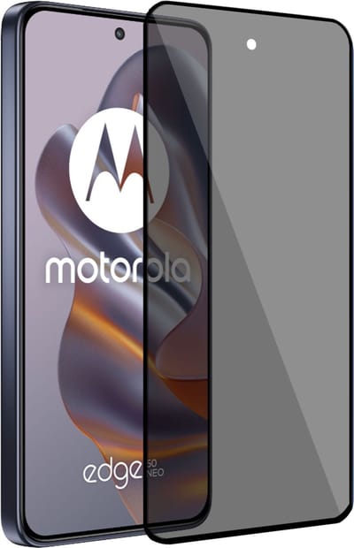 Geschikt voor Motorola Edge 50 Neo / Edge 60 Neo - Privacy Screenprotector - Beschermglas - Privé GuardCover