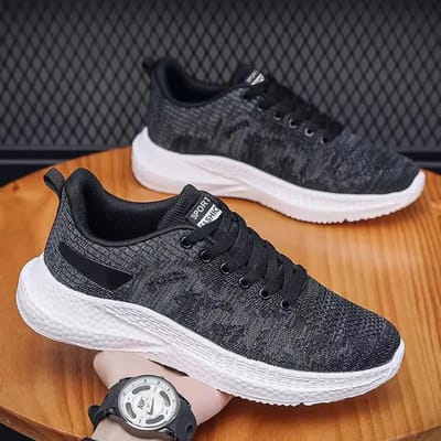Sportschoenen Nieuwe Heren Mesh Ademende Hardloopschoenen Veelzijdige Comfortabele Casual Schoenen Zachte Zool Heren Editie 39 white