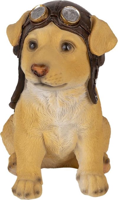 Clayre & Eef Beeld Hond 14x10x16 cm Bruin Polyresin